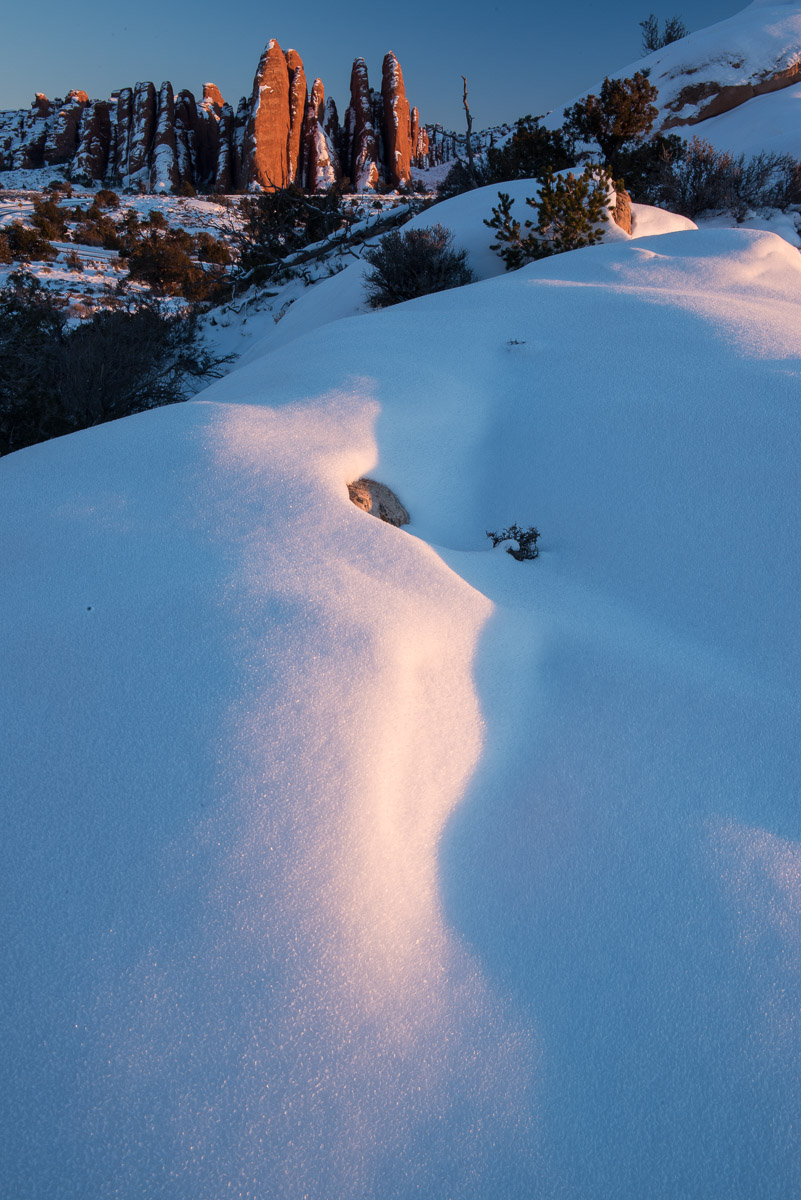 arches NP,arches NP colorado plateau sandstone,arches NP winter